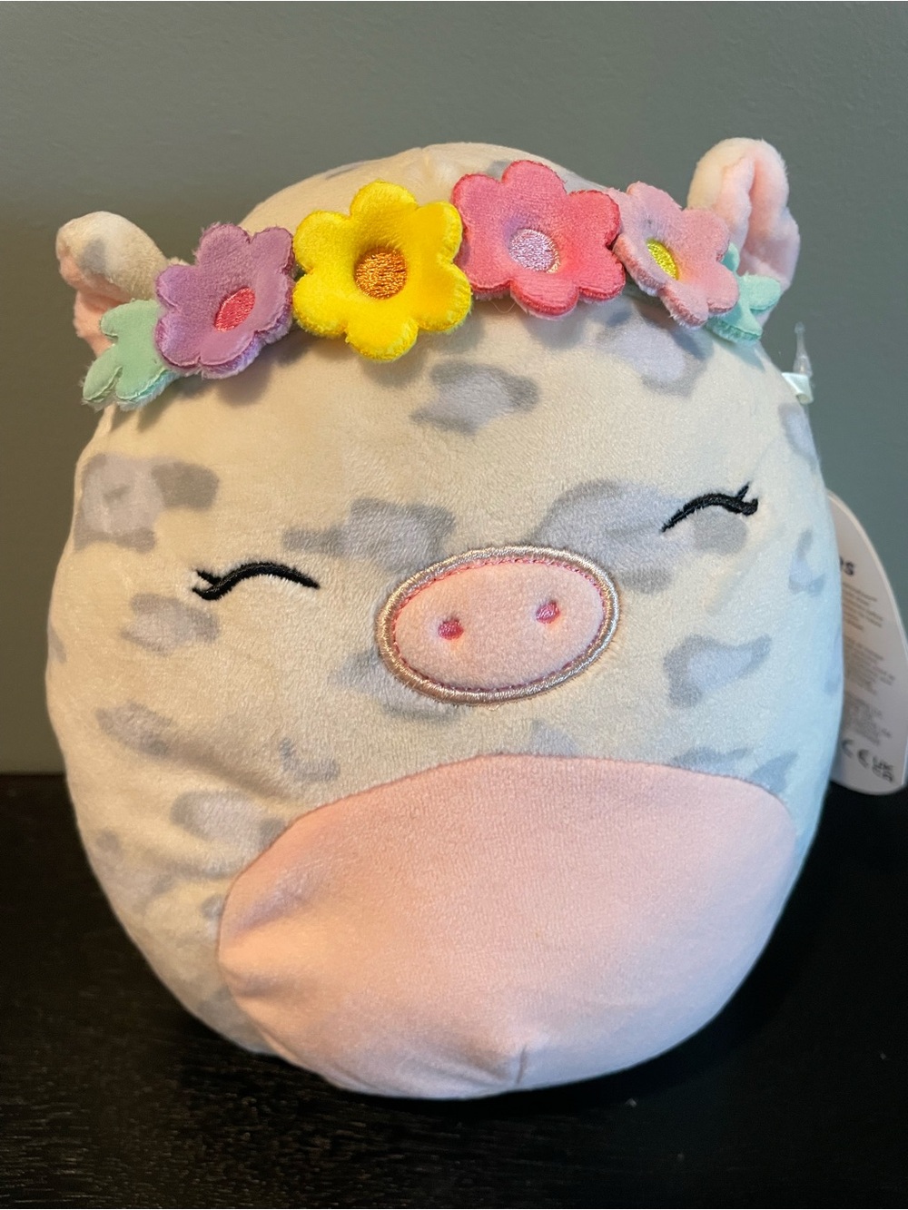 Squishmallows Rosie The Spotted Pig 7” With Flowers Spring Summer Birthday NWT